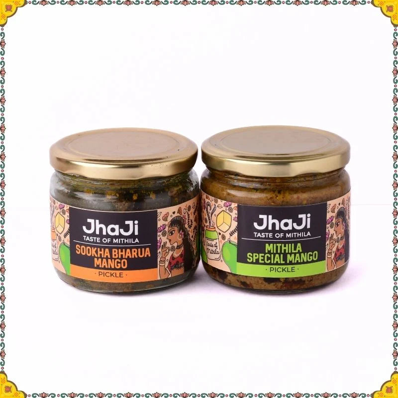 Pack of 2 Mango Pickles | Mithila Special and Sookha Aam Bharua