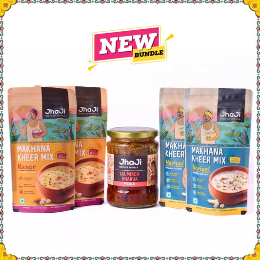 Desi Delight Duo: Lal Mirch Bharua Pickle & Instant Makhana Kheer Mix
