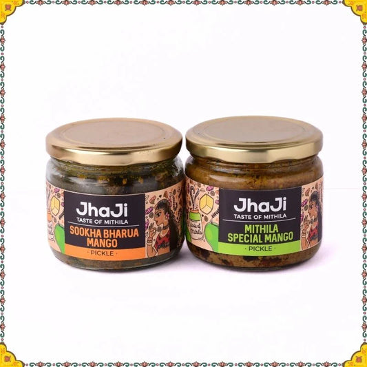 Pack of 2 Mango Pickles | Mithila Special and Sookha Aam Bharua