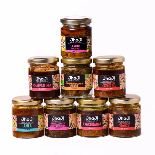 Sample Pack of 8 Pickles & Chutneys | Tangy, Spicy & Chatpata Flavors